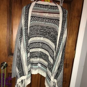 Printed sweater cardigan